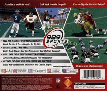 NFL GameDay 2002 (US) box cover back